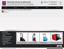 Tablet Screenshot of mukundboilers.com